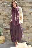 Cyril Crinkle Balloon Pant Merlot
